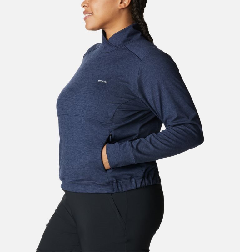 Women's Columbia Weekend Adventure Sweatshirts Navy | Plus Size CA-SL345